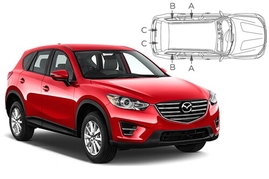 Sluneční clony na okna - MAZDA CX-5 (2012-2017) - Komplet sada (MAZ-CX5-5-A)