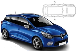 Sluneční clony na okna - RENAULT Clio IV. Combi (2013-) - Len na bočné stahovacie sklá (REN-CLIO-E-C/18)