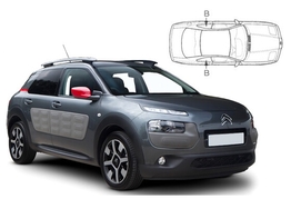 Sluneční clony na okna - CITROEN C4 Cactus (2014-) - Len na bočné stahovacie sklá (CIT-C4CAC-5-A/18)