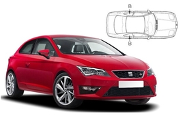 Sluneční clony na okna - SEAT Leon hatchback 3dv. (2012-2020) - Len na bočné stahovacie sklá (SEA-LEON-3-D/18)