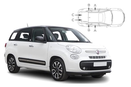 Sluneční clony na okna - FIAT 500L (2012-) - Komplet sada (FIA-500LMPW-5-A)