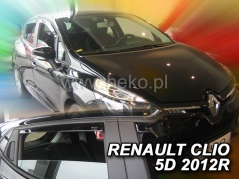 Deflektory na Renault Clio IV, 5-dveřová (+zadní), r.v.: 2012-2019 (27184)