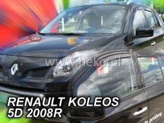 Deflektory na Renault Koleos, 5-dveřová (+zadní), r.v.: 2008 - 2016 (27171)