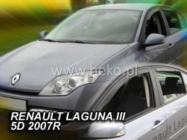 Deflektory na Renault Laguna III, 5-dveřová, r.v.: 2007 - (27165)