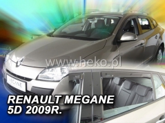 Deflektory na Renault Megane III combi, 5-dveřová (+zadní), r.v.: 2008 - 2016 (27178)