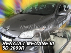 Deflektory na Renault Megane III, 5-dveřová (+zadní), r.v.: 2008 - 2016 (27177)