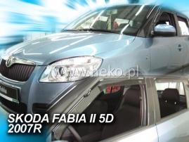 Deflektory na Škoda Fabia II, 5-dveřová, r.v.: 2007 - (28321)