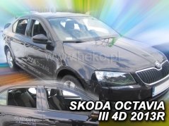 Deflektory na Škoda Octavia III, 5-dverová (+zadné), r.v.: 2013 - 2020 (28339)