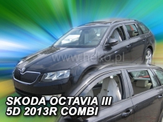 Deflektory na Škoda Octavia III combi, 5-dveřová (+zadní), r.v.: 2013 - 2020 (28340)