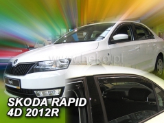 Deflektory na Škoda Rapid, 5-dveřová (+zadní), r.v.: 2012 - (28337)