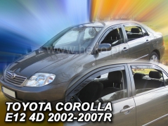 Deflektory na Toyota Corolla E12 sedan, 4-dveřová (+zadní), r.v.: 2002 - 2007 (29375)