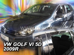 Deflektory na Volkswagen Golf VI hatchback, 5-dveřová (+zadní), r.v.: 2008 - 2012 (31176)