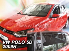 Deflektory na Volkswagen Polo, 5-dveřová (+zadní), r.v.: 2009 - 2017 (31178)