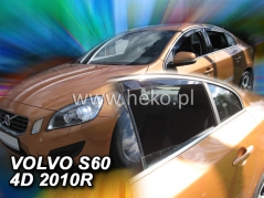 Deflektory na Volvo S60, 4-dveřová (+zadní), r.v.: 2010 - 2018 (31257)