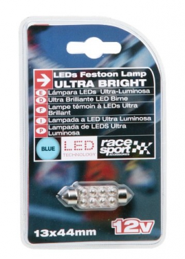 LED žárovka SV8.5 13x44mm 12V, modré (LED1344)