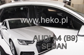 Deflektory na Audi A4 B9 sedan, 4-dverová (+zadné), r.v.: 2016 - (10253)