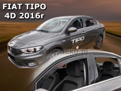 Deflektory na Fiat Tipo, 4-dverová (+zadní), r.v.: 2016 - (15177)