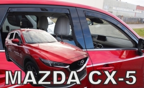 Deflektory na Mazda CX-5, 5-dveřová (+zadní), r.v.: 2017 - (23170)