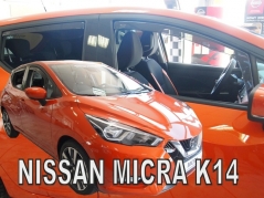 Deflektory na Nissan Micra K14, 5-dveřová (+zadné), r.v.: 2017 - (24297)