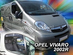 Deflektory (krátké) na Opel Vivaro, 2-dveřová, r.v.: 2001 - (25309)
