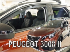 Deflektory na Peugeot 3008, 5-dveřová (+zadní), r.v.: 2017 - (26157)