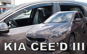 Deflektory na Kia Ceed III, 5-dverová (+zadné), r.v.: 2018 - (20183)