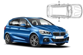 Sluneční clony na okna - BMW 2 Active Tourer (2014-) - Len na bočné stahovacie sklá (BMW-2SAT-5-A/18)