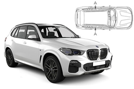 Sluneční clony na okna - BMW X5 (2018-) - Len na bočné stahovacie sklá (BMW-X5-5-D/18)