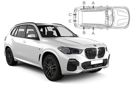 Sluneční clony na okna - BMW X5 (2018-) - Komplet sada (BMW-X5-5-D)