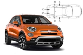 Sluneční clony na okna - FIAT 500X (2014-) - Komplet sada (FIA-500X-5-A)