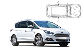 Sluneční clony na okna - FORD S-MAX (2015-) - Len na bočné stahovacie sklá (FOR-SMAX-5-C/18)