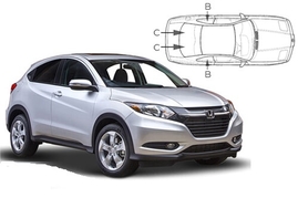 Sluneční clony na okna - HONDA HR-V (2014-) - Komplet sada (HON-HRV-5-A)