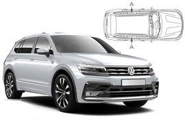 Sluneční clony na okna - VW Tiguan Allspace LWB (2016-) - Len na bočné stahovacie sklá (VW-TIAS-5-B/18)