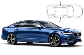 Sluneční clony na okna - VOLVO S90 (2016-) - Len na bočné stahovacie sklá (VOL-S90-4-A/18)