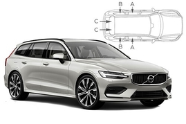 Sluneční clony na okna - VOLVO V60 Combi (2018-) - Komplet sada (VOL-V60-E-B)