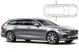 Sluneční clony na okna - VOLVO V90 Combi (2016-) - Len na bočné stahovacie sklá (VOL-V90-E-A/18)