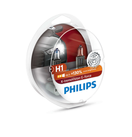 Žárovka Philips H1 12V 55W P14.5s X-treme Vision G-Force + 130% 2ks (PH 12258XVGS2)