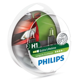 Žárovka Philips H1 12V 55W P14.5s LongLife EcoVision 2ks (PH 12258LLECOS2)