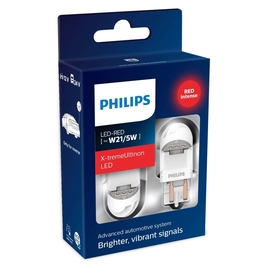 Philips W21/5 LED 11066 XUR 12V Červené 2ks (PH 11066XURX2)