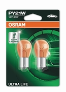 Osram žiarovky PY21W 12V 21W BAU15s ULTRA LIFE 2ks (OS 7507ULT-02B)