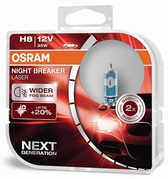 Žárovka Osram H8 12V 35W PGJ19-1 NIGHT BREAKER® LASER Next Generation + 150% 2ks (OS 64212NL-HCB)