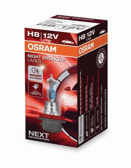 Žárovka Osram H8 12V 35W PGJ19-1 NIGHT BREAKER® LASER Next Generation + 150% 1ks (OS 64212NL)