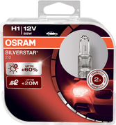 Žárovka Osram H1 12V 55W P14.5s Silverstar 2.0 + 60% 2ks (OS 64150SV2-HCB)