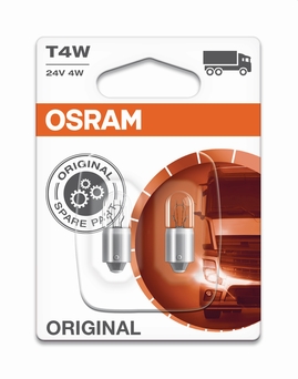 Žárovka Osram T4W 24V 4W BA9s Original 2ks (OS 3930-02B)