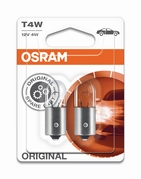 Žárovka Osram T4W 12V 4W BA9s 2ks (OS 3893-02B)