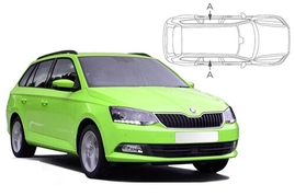 Sluneční clony na okna - SKODA Fabia III. Combi (2014-) - Len na bočné stahovacie sklá (SKO-FABI-E-C/18)