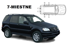 Sluneční clony na okna - MERCEDES-BENZ Serie ML (1998-2005) - Komplet sada (MB-M-5-A7)