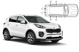 Sluneční clony na okna - KIA Sportage (2015-2021) - Komplet sada (KIA-SPOR-5-D)