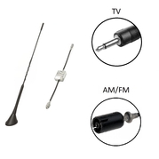 Anténa strešná, AM/FM/TV, RAKU, so zosilňovačom, 60° CAL-7747001 (TSS-CAL-7747001)