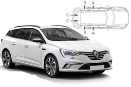 Sluneční clony na okna - RENAULT Megane IV. Combi (2016-) - Komplet sada (REN-MEGA-E-C)